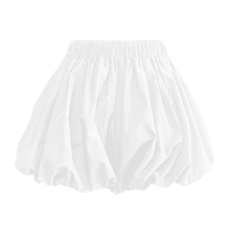 Black Skirt For Women Summer High-Waisted A-Line Bud Skirt Draped Pleated Cake Tutu Skirt - Image 5